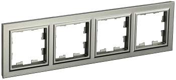 IEK BRITE BASE Шампань Рамка 4-м РУ-4-БрШ