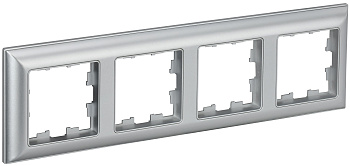 IEK BRITE DECOR Алюминий 3D-форма Рамка 4-м РУ-4-Бр