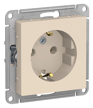 Systeme Electric AtlasDesign Беж Розетка с/з, 16А, механизм