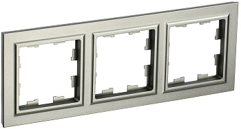 IEK BRITE BASE Шампань Рамка 3-м РУ-3-БрШ