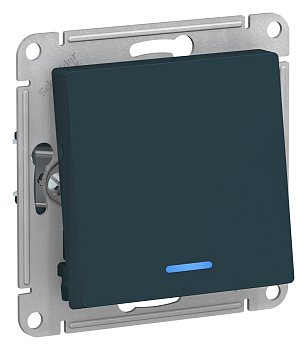 Systeme Electric AtlasDesign Изумруд Переключатель 1-клавишный с подсветкой, сх.6а, 10АХ, механизм