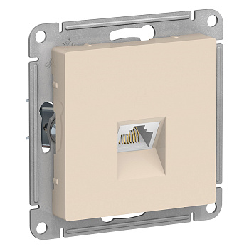 Systeme Electric AtlasDesign Бежевый Розетка компьютерная RJ45, кат. 6A, механизм
