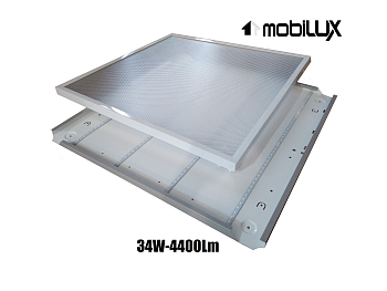 Панель светодиодная 36W Mobilux СПО-05 595х595х25 4400Лм 6400K Призма